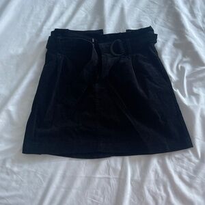 Black mini corduroy with belt forever 21 USA small